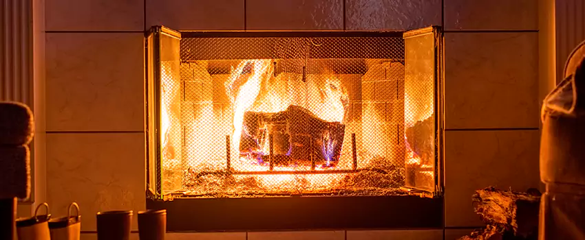 Mendota Hearth Landscape Fireplace Installation in Montclair, Virginia